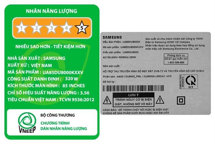 Smart Tivi Samsung 4K 85 Inch UA85DU8000